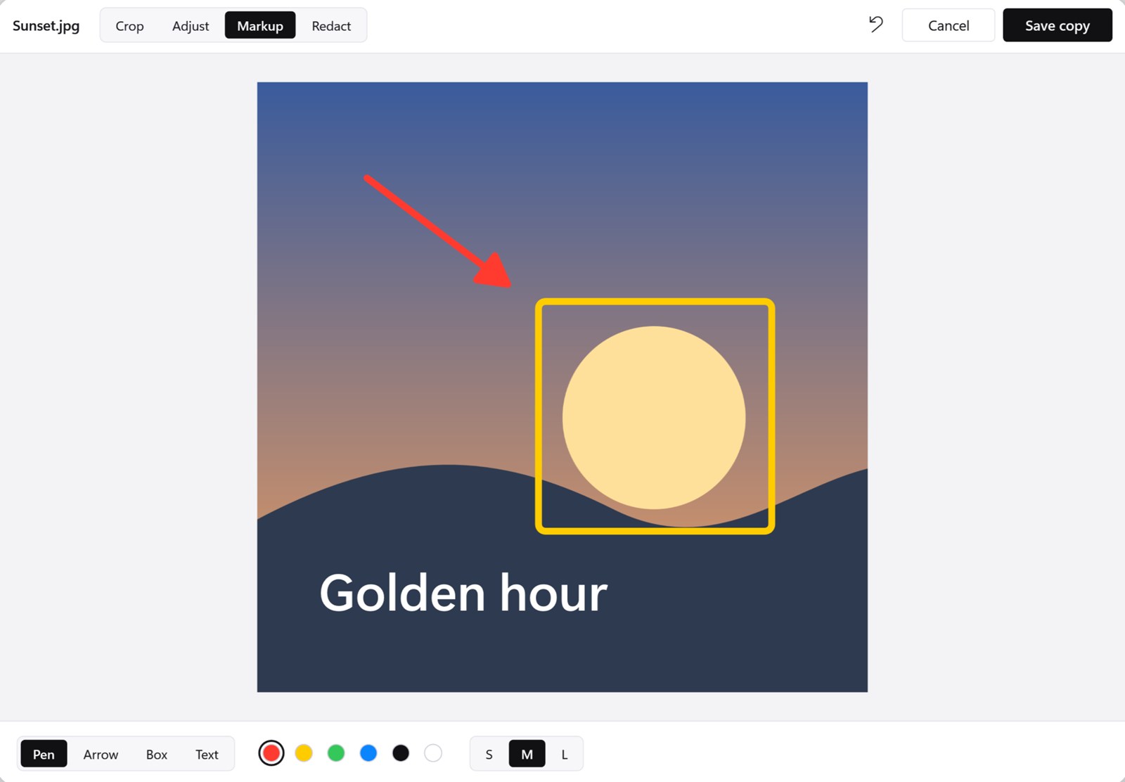 The OrbitDrop photo editor